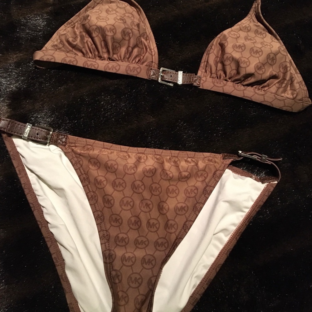 Michael Kors brown small bikini